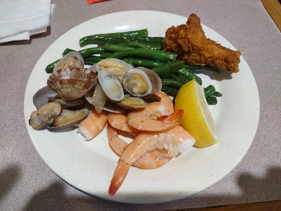 Shrimp String Beans Fried Chicken Wing